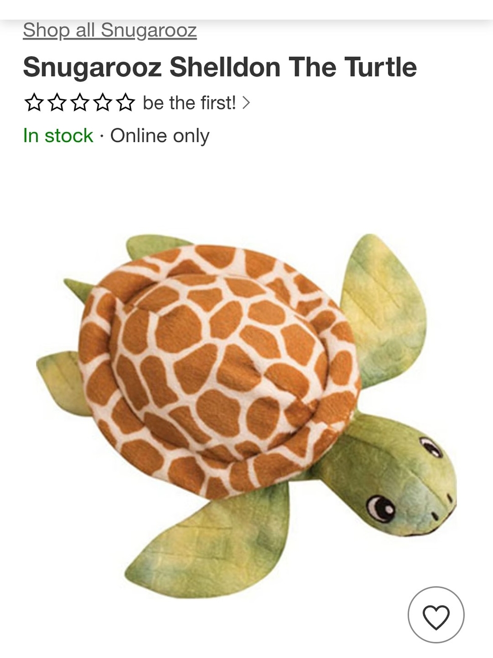 Snuggle Arooz Shelldon The Turtle & Baby